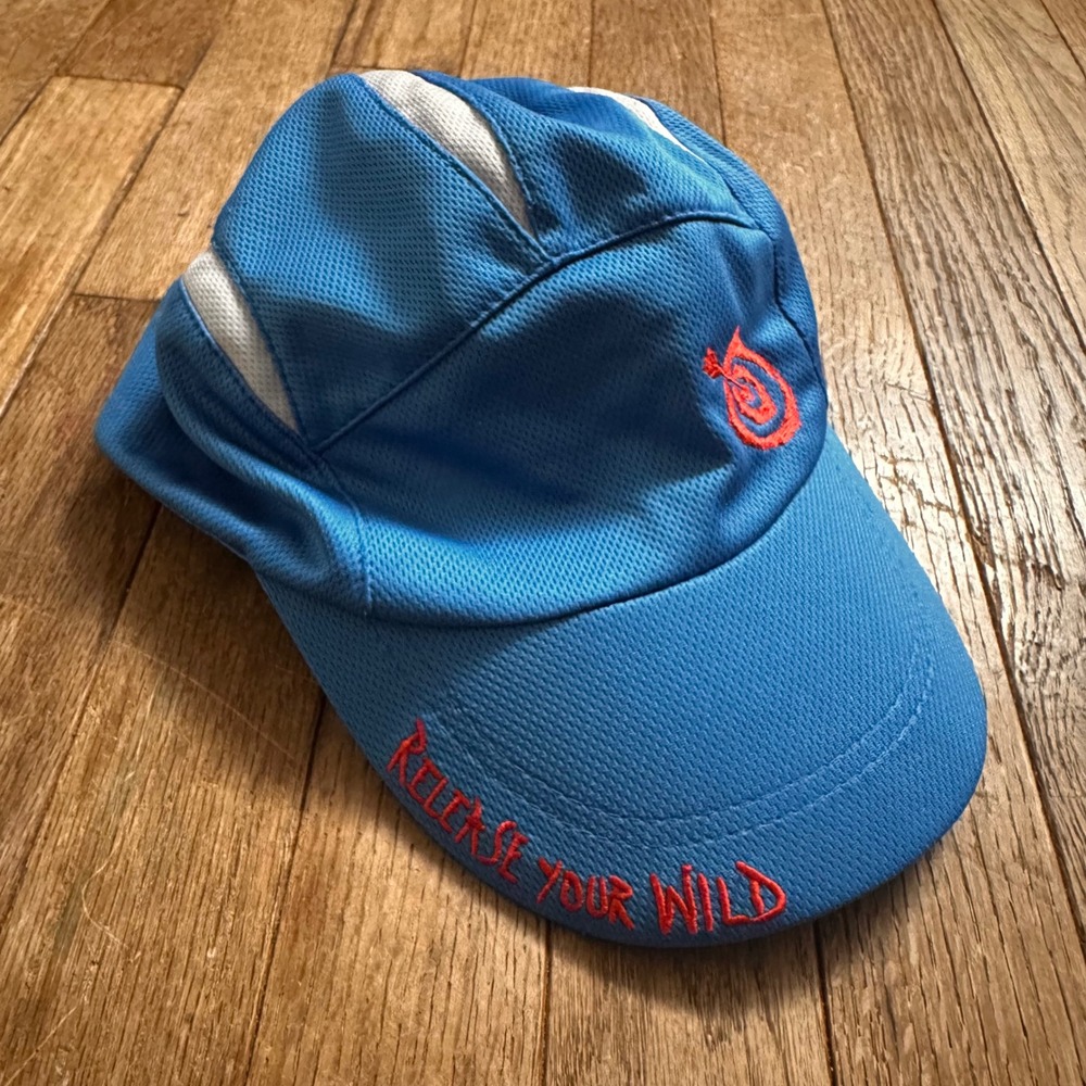 Release Your Wild Running Hat OSFM Mesh Performance Blue Modern Activewear‎